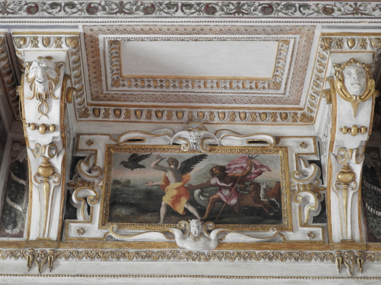 Metamorfosi di Cornacchia (dipinto murale) di Viani, Antonio Maria (cerchia) (fine/ inizio secc. XVI/ XVII)