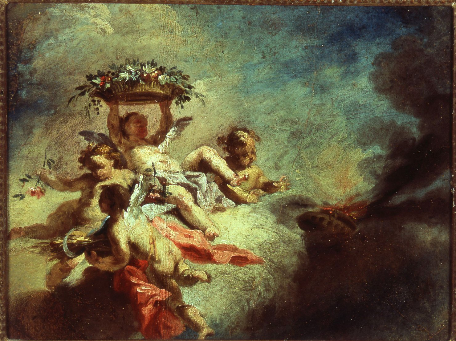 Allegoria delle quattro stagioni (dipinto) di Carloni Carlo Innocenzo (sec. XVIII)