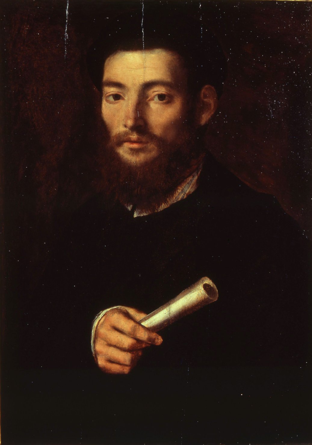 ritratto d'uomo (dipinto) di Van Cleve Joos (attribuito) (sec. XVI)