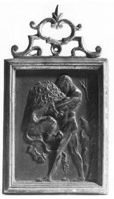 Ercole e il leone di Nemea (rilievo) di Moderno - ambito italiano (?) (fine/ inizio secc. XV/ XVI)