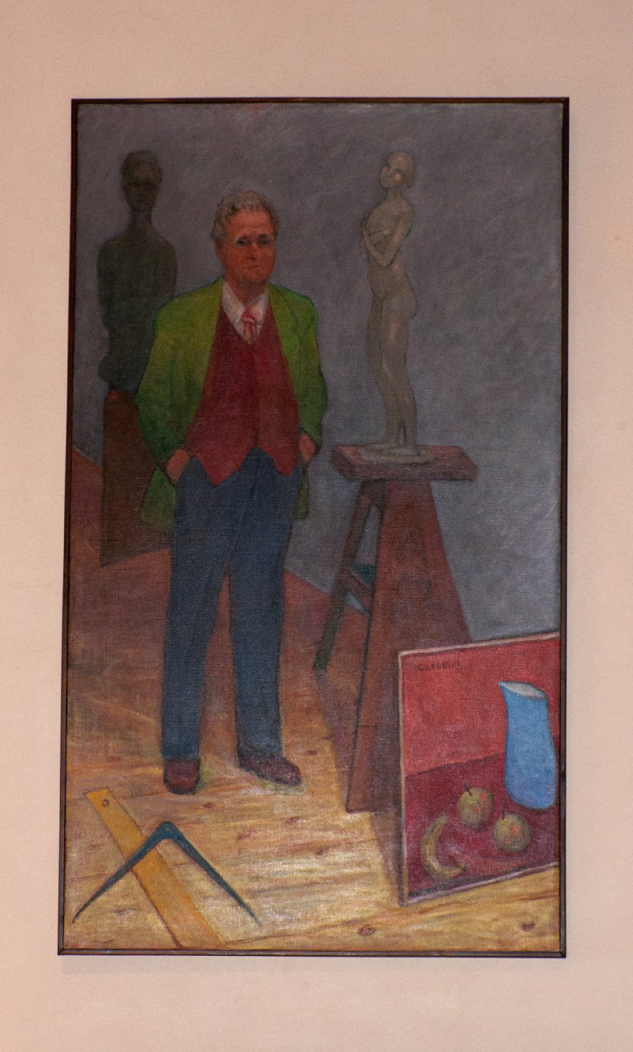 Autoritratto metafisico, Autoritratto (dipinto, opera isolata) di Griselli Italo Orlando (sec. XX)