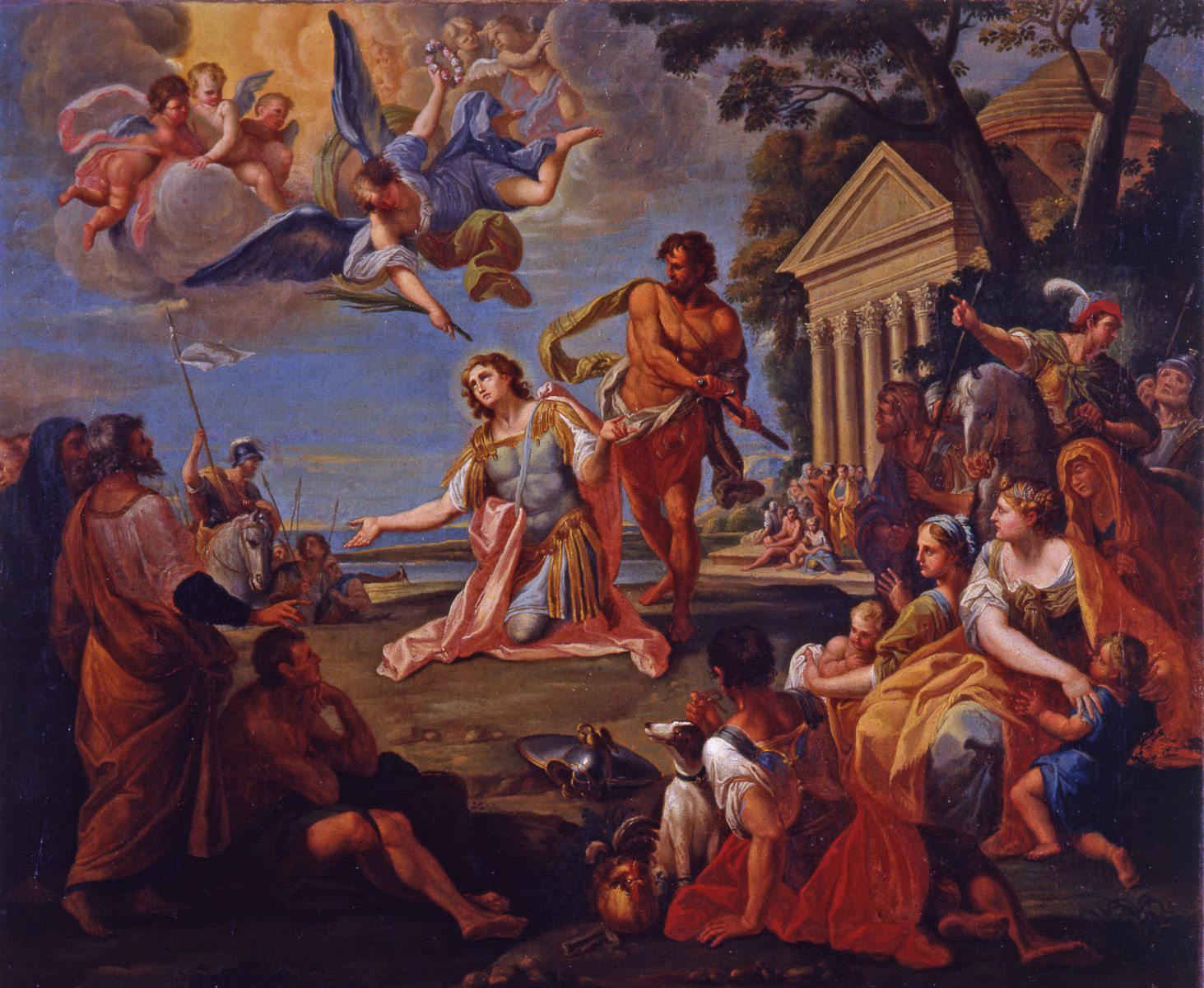 Martirio di San Torpè (dipinto) di Costanzi Placido (sec. XVIII)