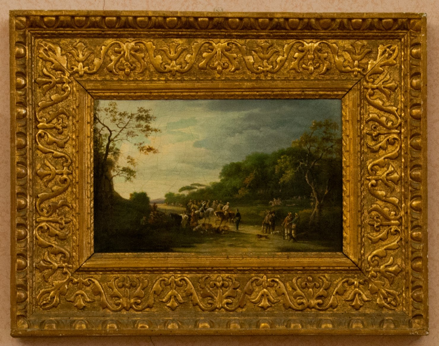scena di caccia (dipinto) di Markò Karoly padre (sec. XIX)