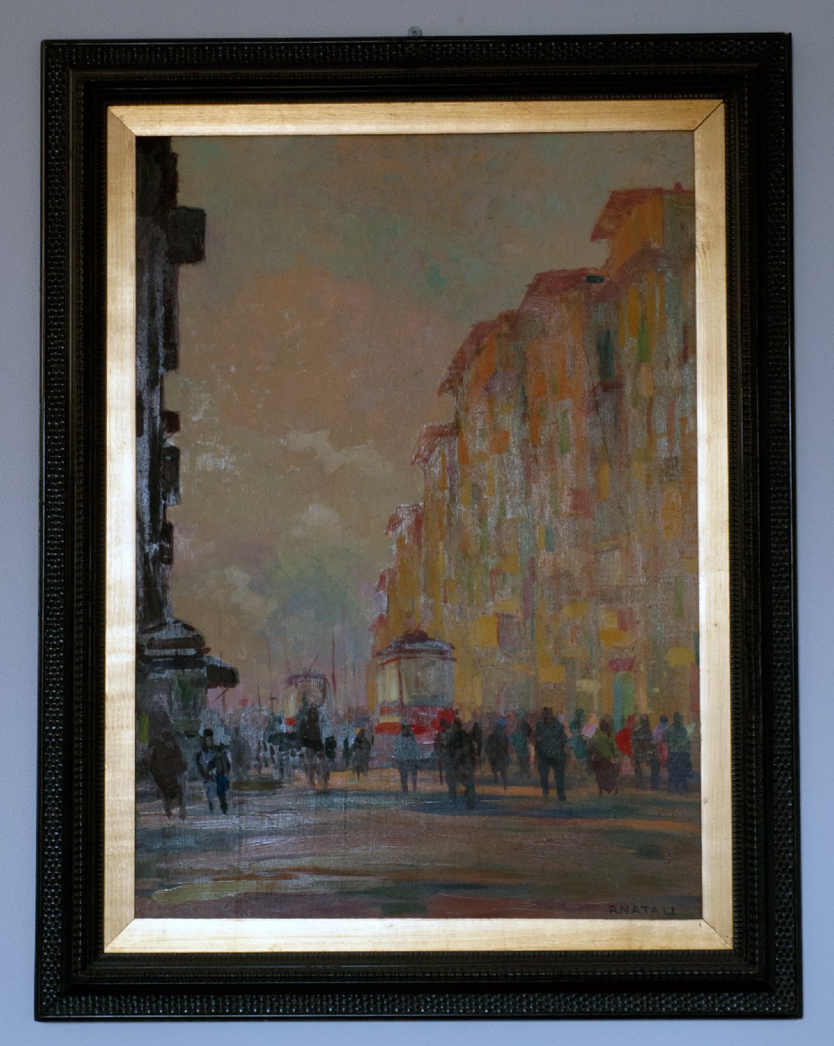 Livorno, Veduta di città (dipinto) di Natali Renato (primo quarto sec. XX)