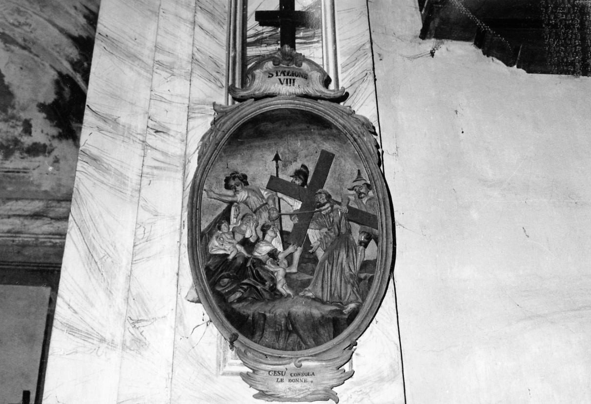 stazione VIII: Gesù consola le donne di Gerusalemme (dipinto, elemento d'insieme) di Serpentiere Pietro Antonio (attribuito) (sec. XVIII)
