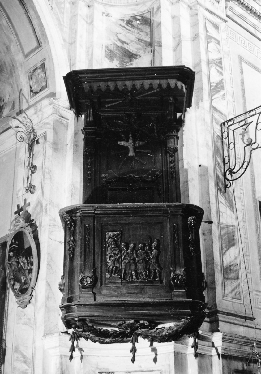 San Vincenzo davanti al governatore romano (pannello decorativo, elemento d'insieme) - bottega piemontese (sec. XVIII)
