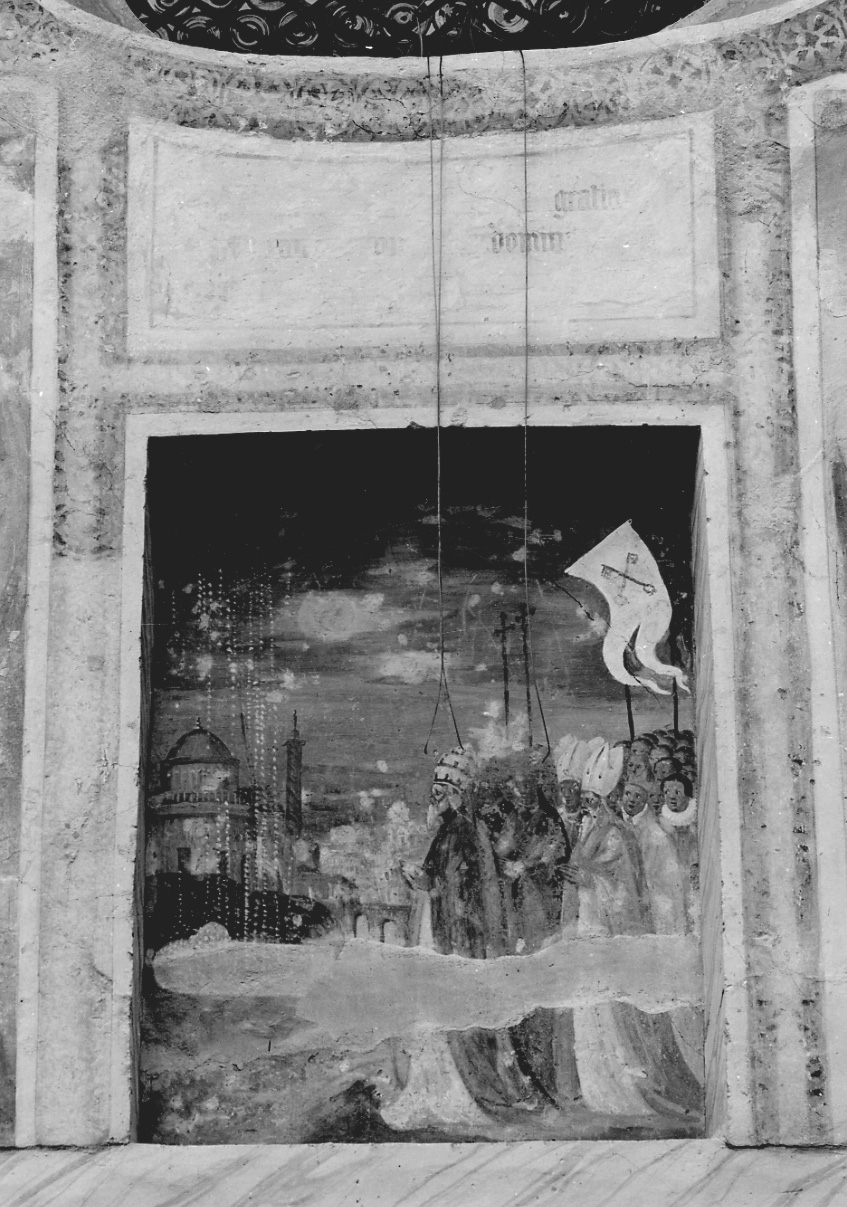 processione (dipinto murale, elemento d'insieme) di D'Enrico Melchiorre (attribuito) (prima metà sec. XVII)