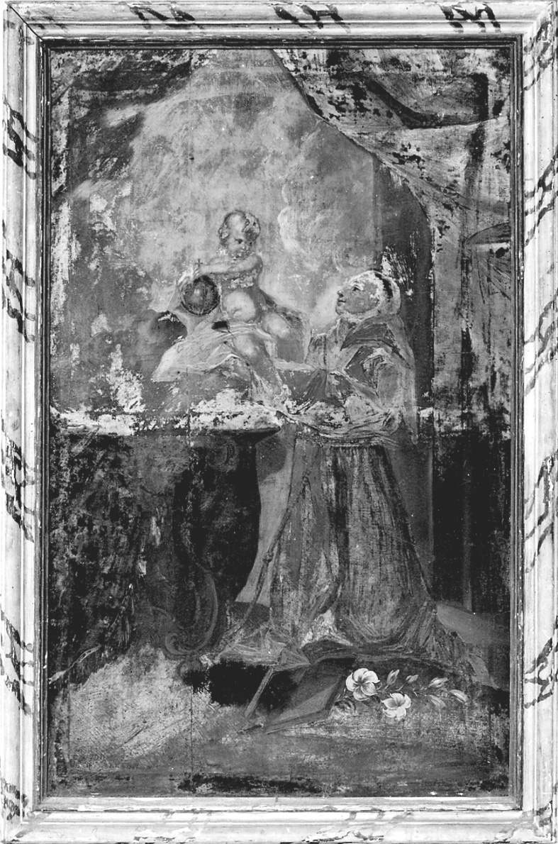 apparizione di Gesù Bambino a Sant'Antonio da Padova (dipinto, opera isolata) - ambito della Valsesia (sec. XVIII)