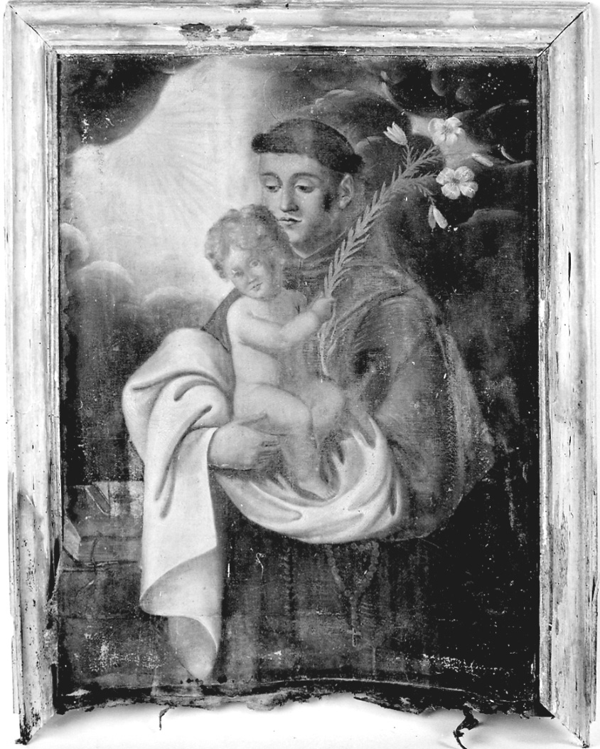 Sant'Antonio da Padova con il bambino (dipinto, opera isolata) - ambito della Valsesia (sec. XVIII)