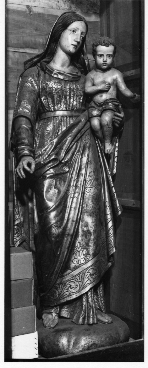 MADONNA CON BAMBINO (statua processionale, opera isolata) - bottega milanese (metà sec. XIX)