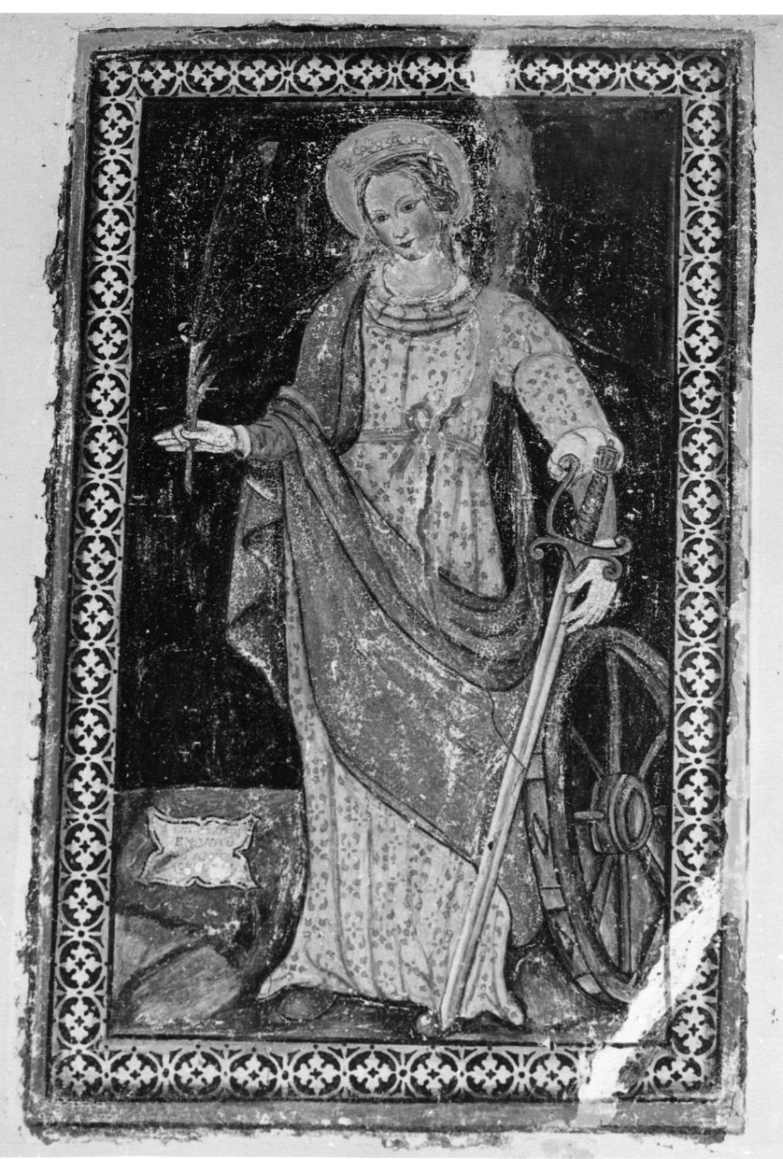 SANTA CATERINA (dipinto murale, elemento d'insieme) di Arigone Giovanni (cerchia) (secondo quarto sec. XVII)