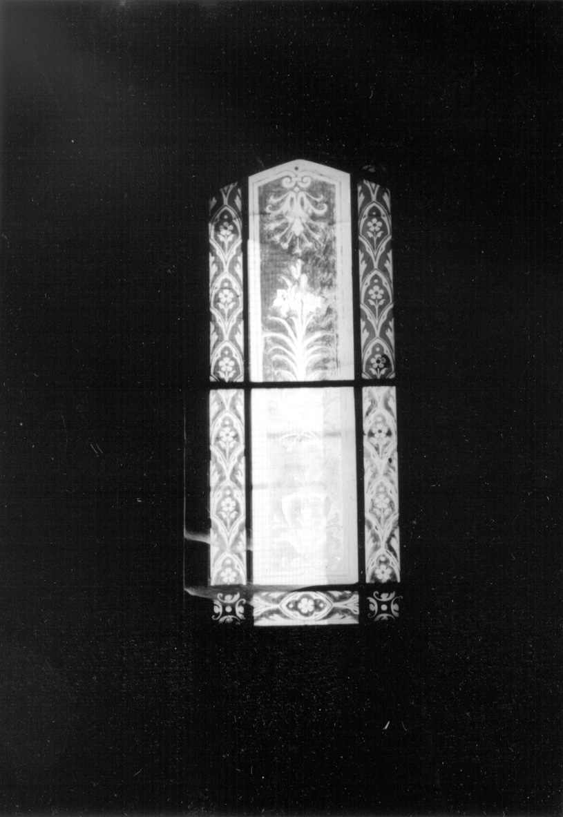 motivo decorativo floreale (vetrata dipinta, ciclo) di Fontana Luigi & C (bottega) (inizio sec. XX)