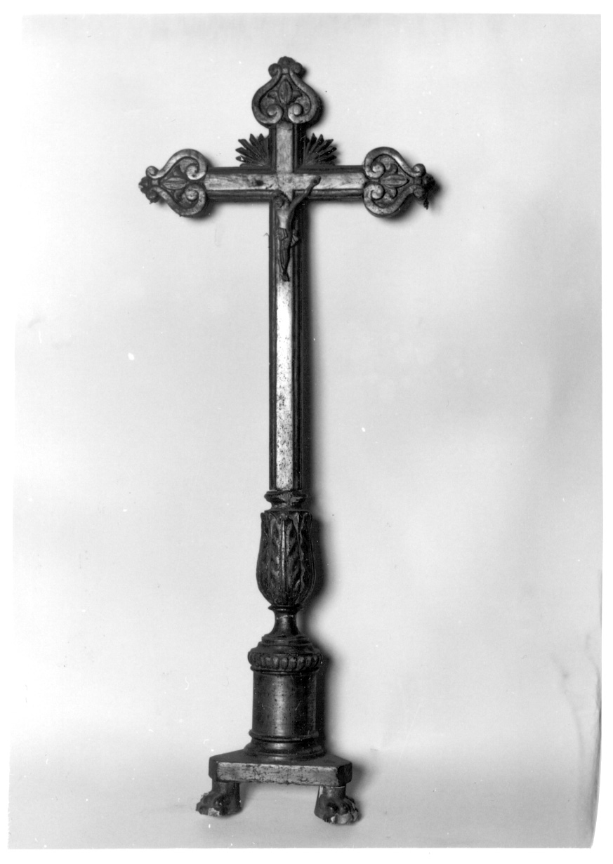Cristo crocifisso (croce d'altare, opera isolata) - produzione piemontese (metà sec. XIX)