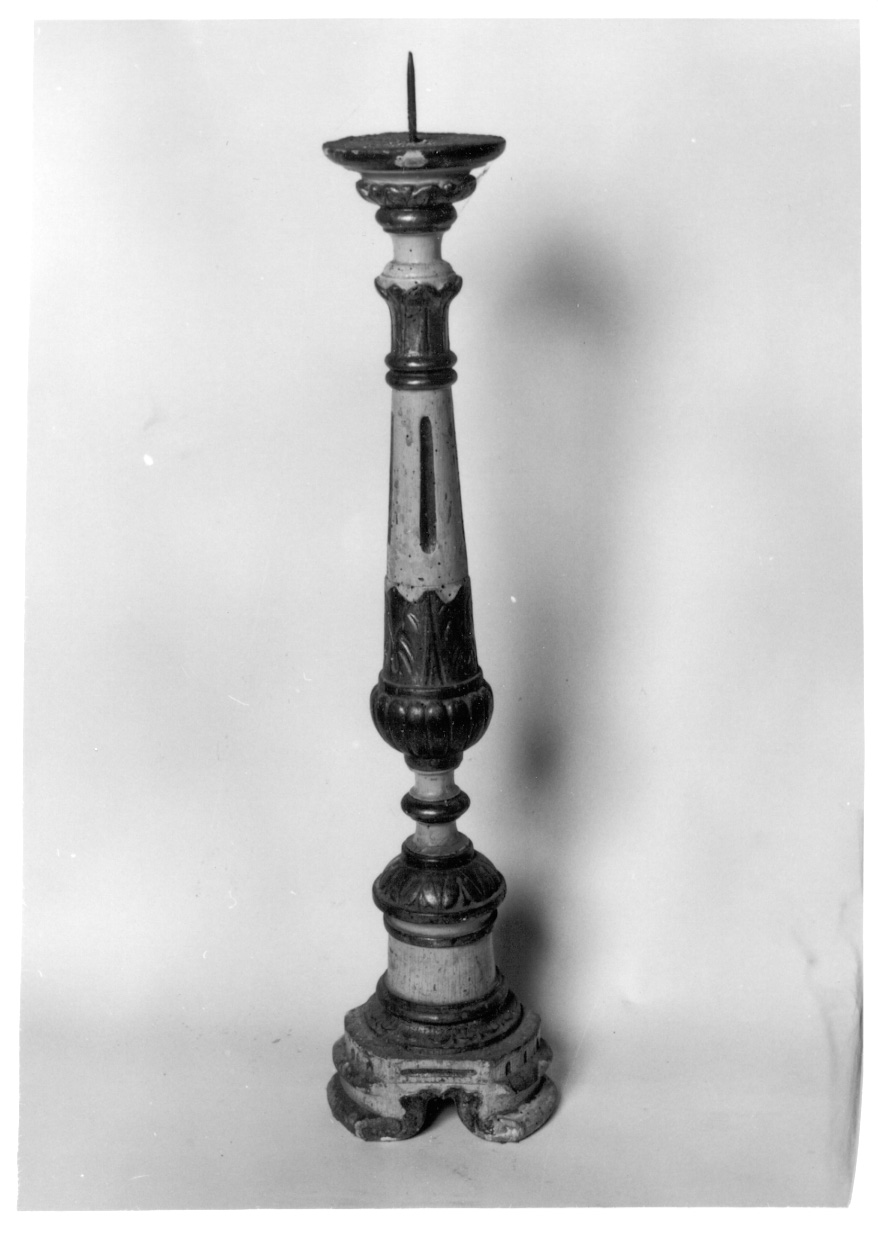 candeliere d'altare, serie - produzione ligure (metà sec. XIX)
