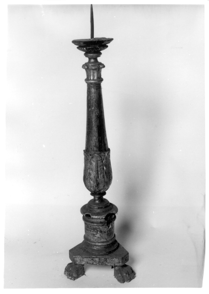 candeliere d'altare, serie - produzione ligure (metà sec. XIX)