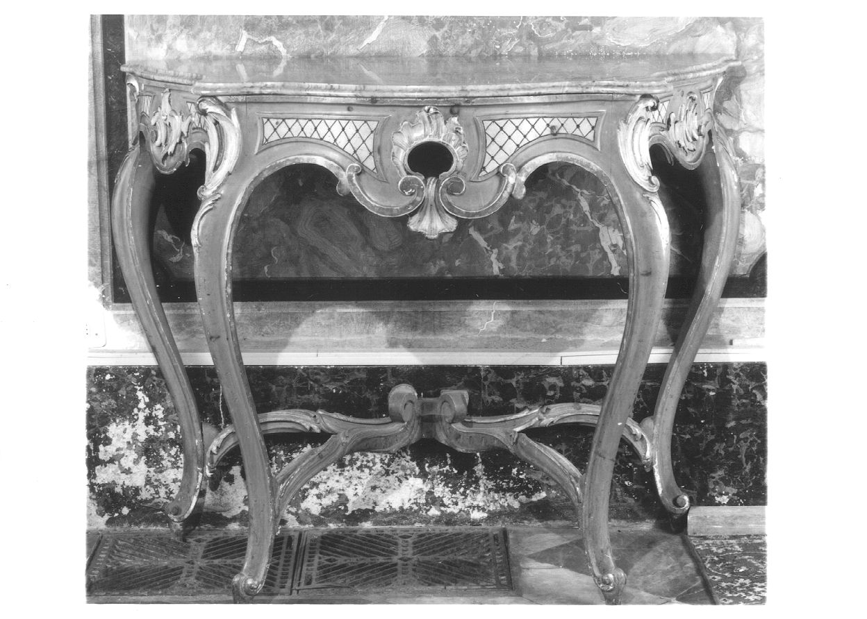 tavolo da muro, opera isolata - bottega piemontese (fine sec. XIX)