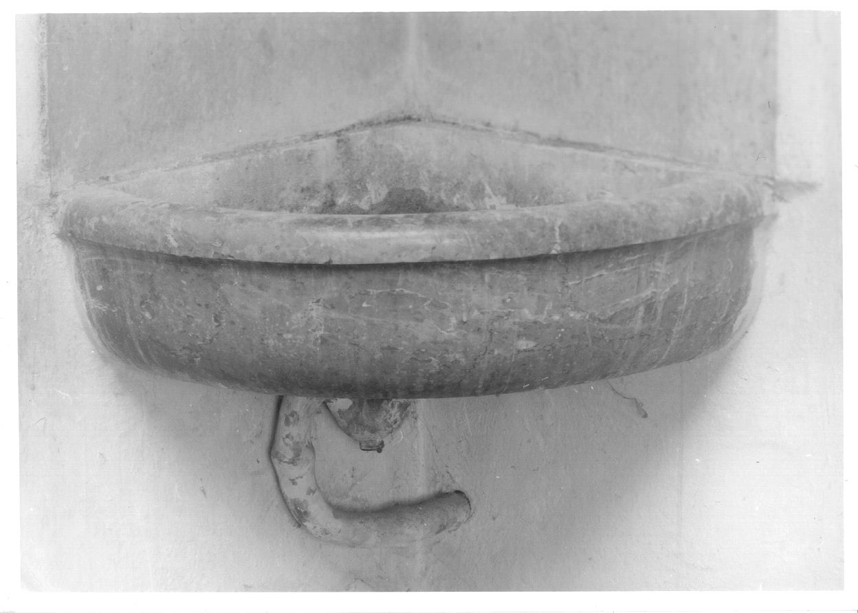 lavabo da sacrestia, opera isolata - bottega piemontese (prima metà sec. XX)