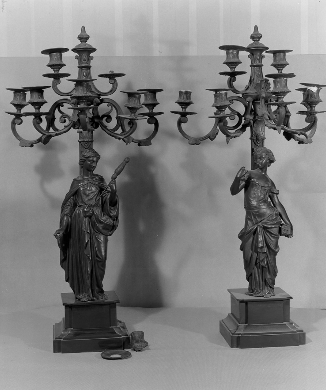 allegoria della Temperanza (candeliere, pendant) - manifattura piemontese (metà sec. XIX)