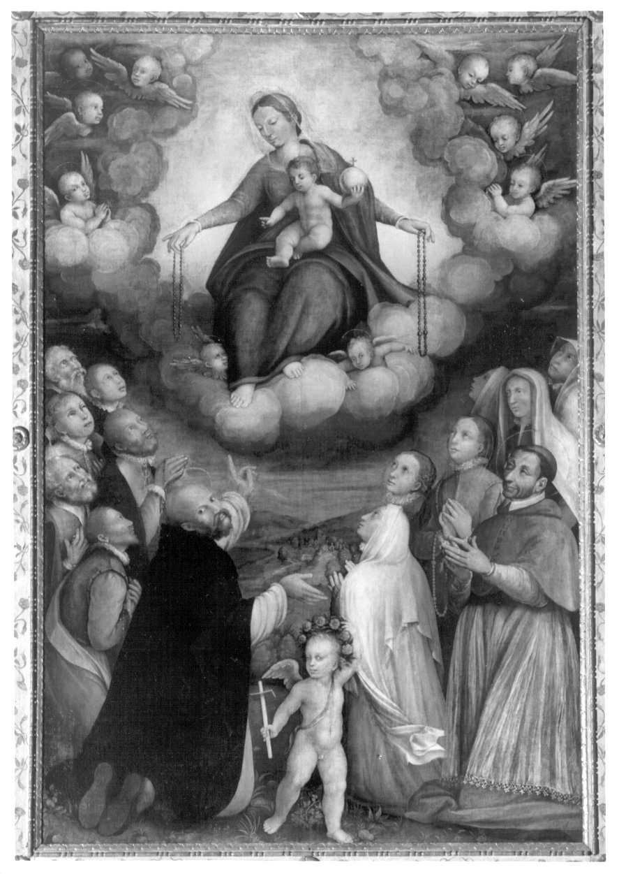 Madonna del Rosario (pala d'altare, elemento d'insieme) - ambito lombardo (fine sec. XVI)