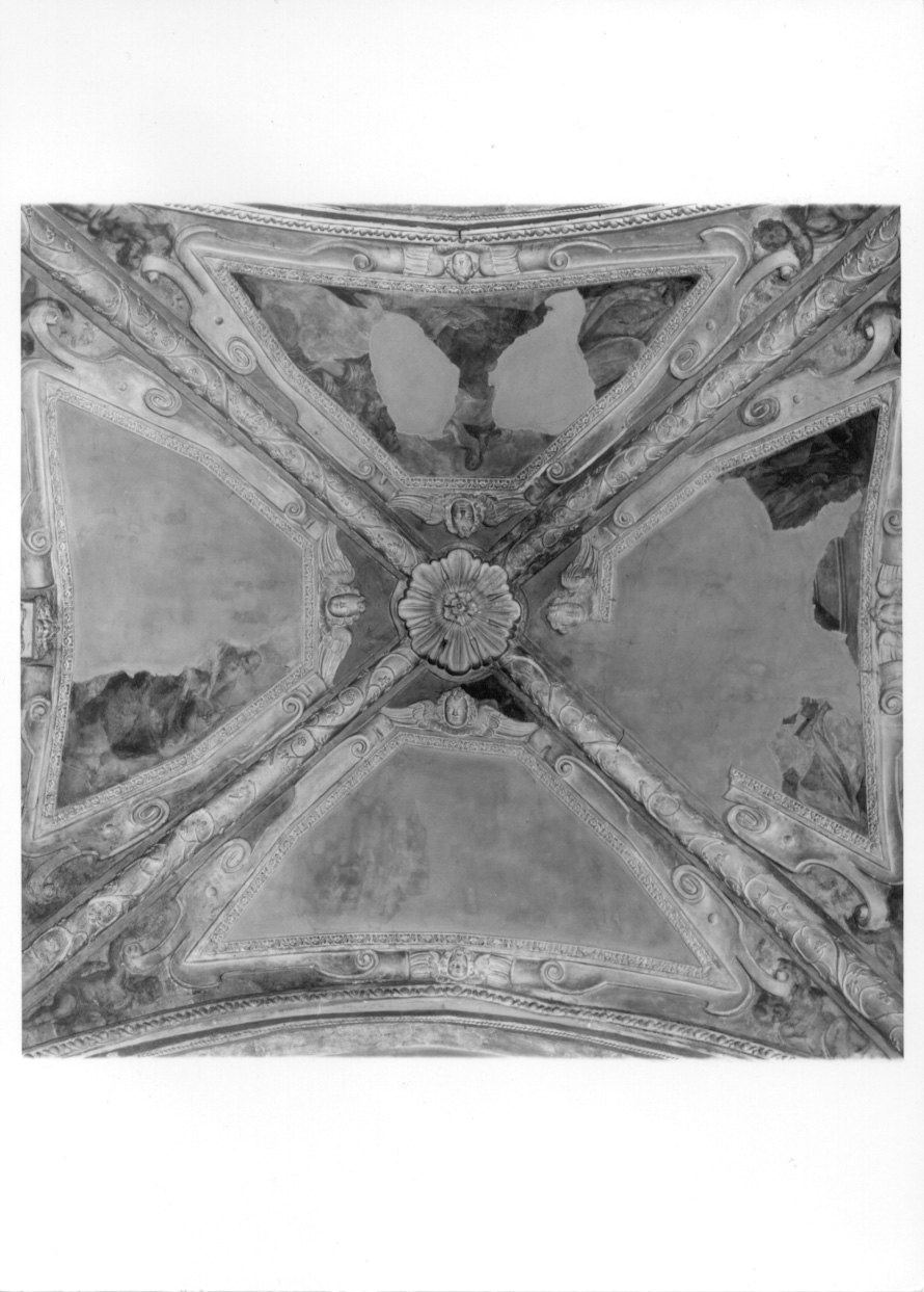angioletti reggicartiglio (decorazione plastico-pittorica, opera isolata) - bottega lombarda (inizio sec. XVII)
