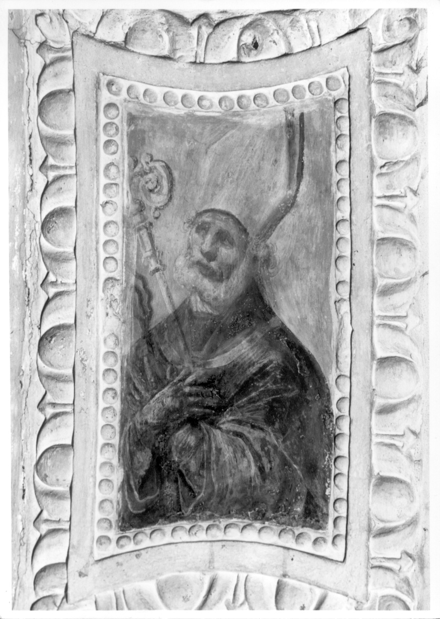Sant'Ambrogio (dipinto murale, elemento d'insieme) di Della Rovere Giovanni Mauro detto Fiamminghino (e aiuti) (inizio sec. XVII)