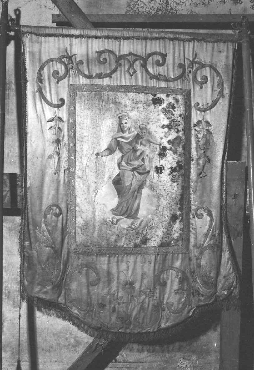 Madonna del Rosario (decorazione pittorica, opera isolata) - manifattura italiana (prima metà sec. XX)