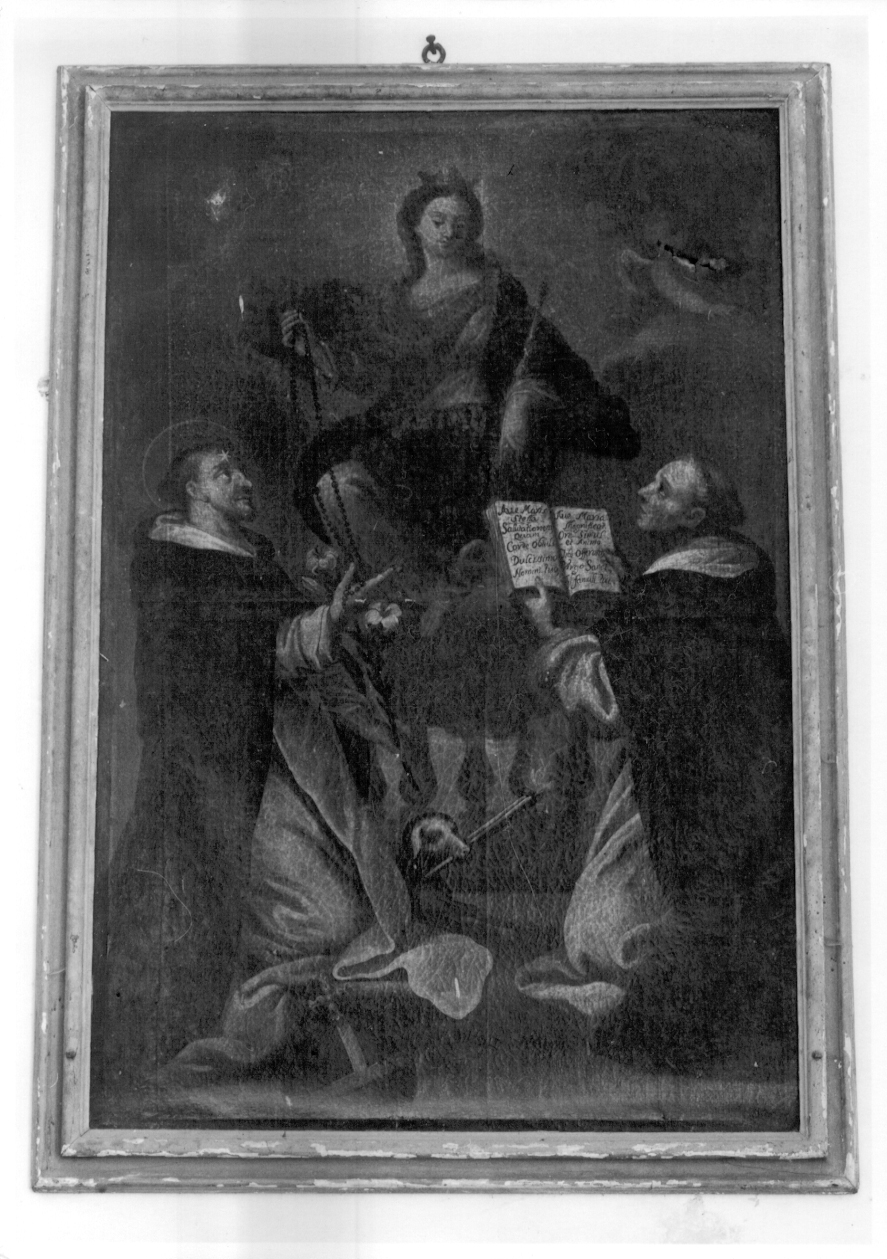 Madonna del Rosario con San Domenico e San Tommaso d'Aquino (dipinto, opera isolata) - ambito lombardo-piemontese (?) (inizio sec. XVIII)