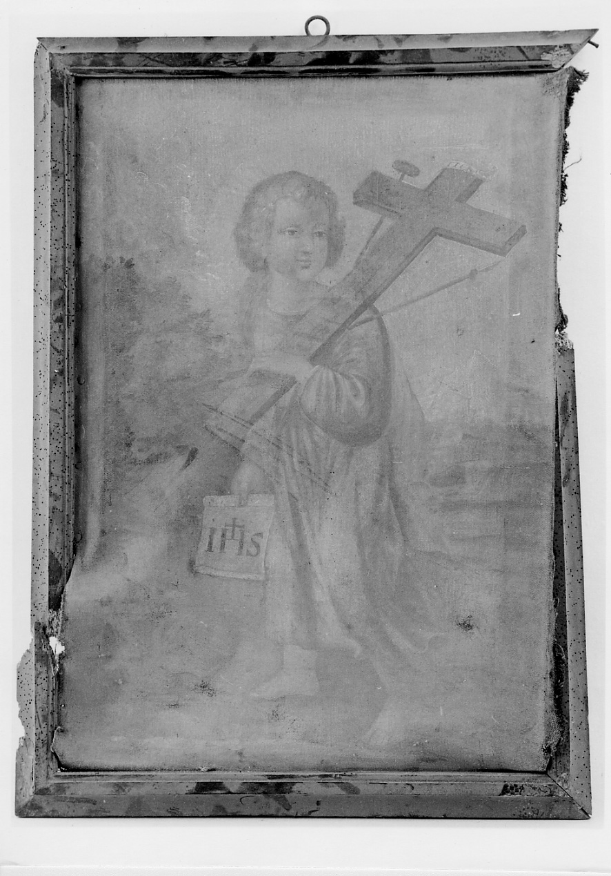 Gesù Bambino che porta la croce (dipinto, opera isolata) - ambito piemontese (sec. XVIII)