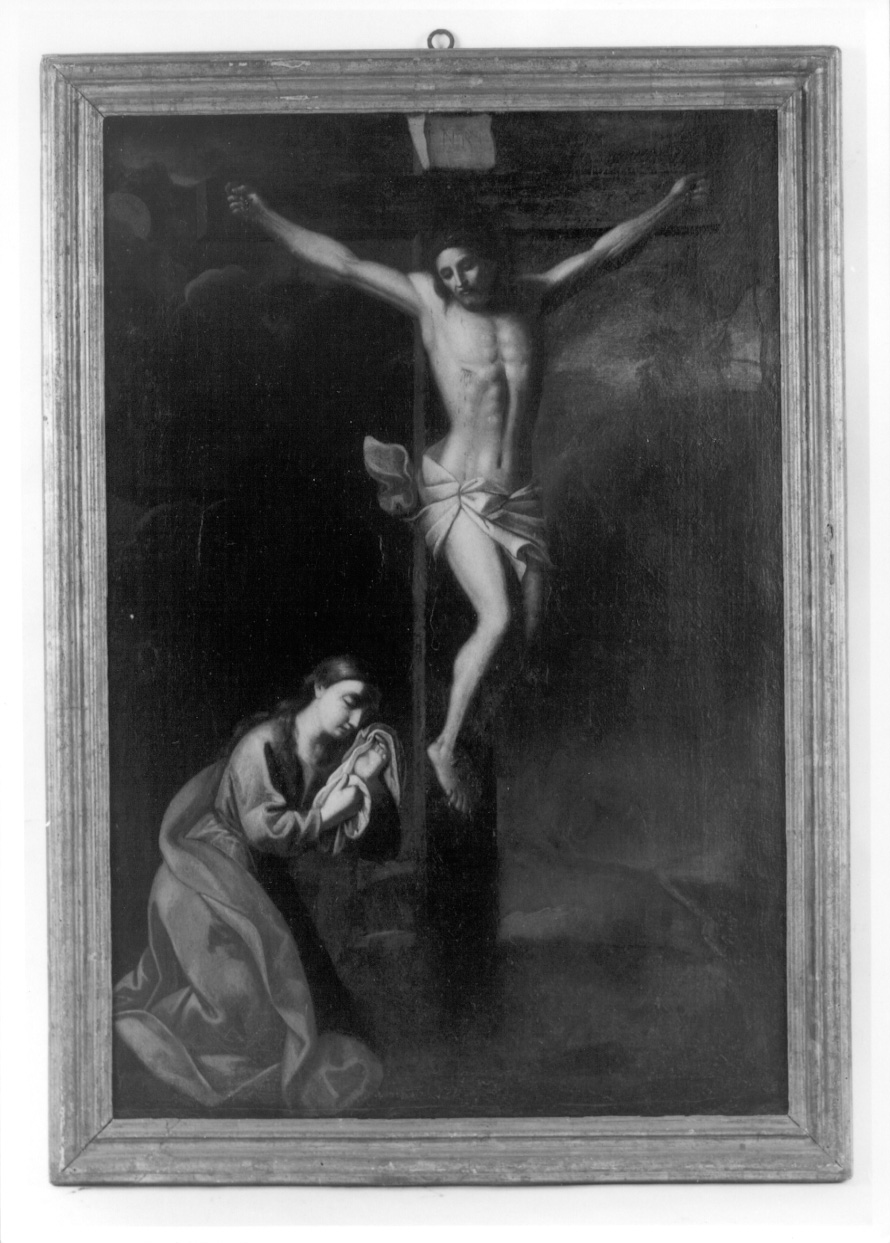 Cristo crocifisso con Santa Maria Maddalena (dipinto, opera isolata) - ambito italiano (prima metà sec. XVIII)