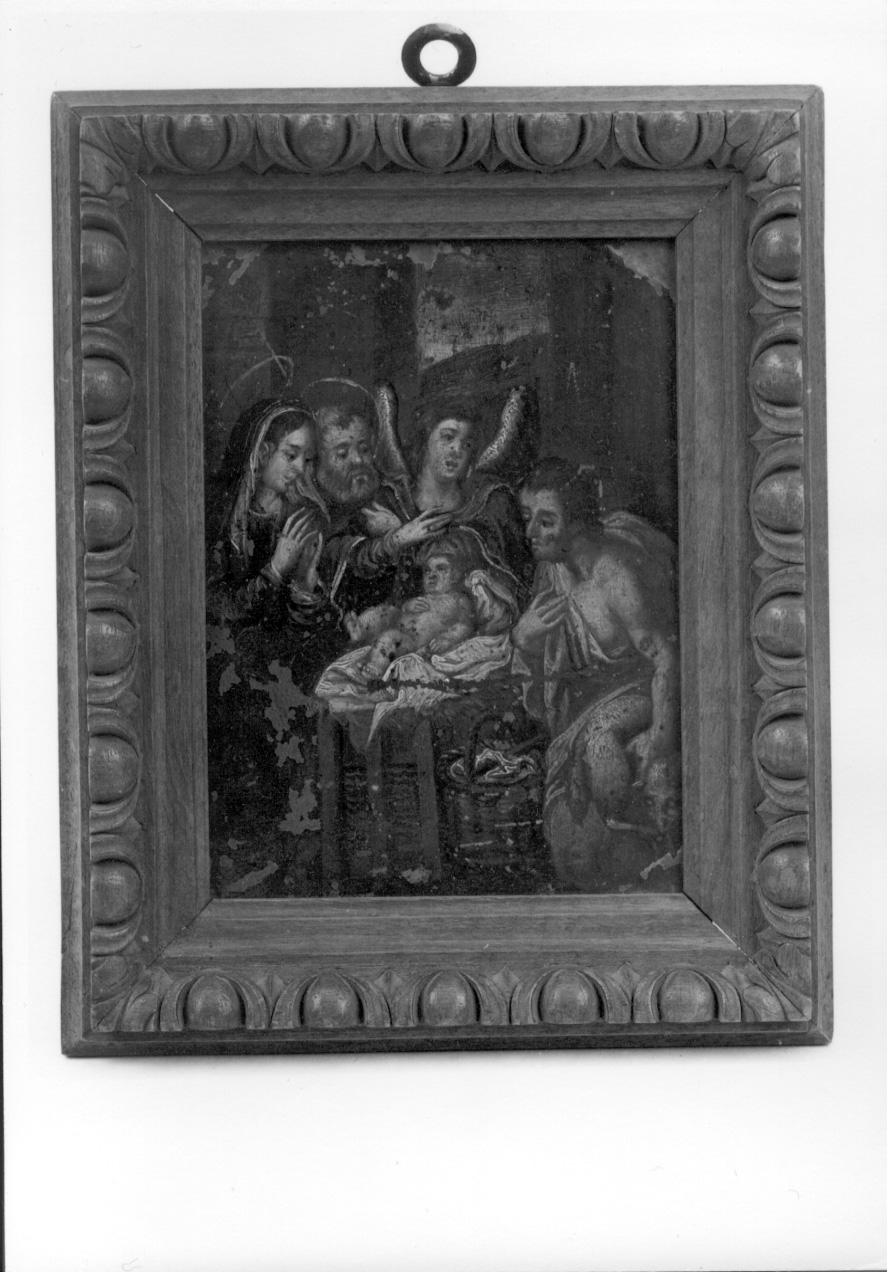 adorazione di Gesù Bambino (dipinto, opera isolata) - ambito piemontese (seconda metà sec. XVII)
