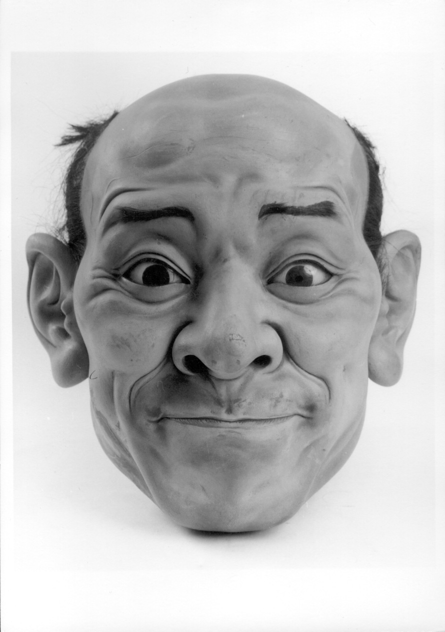 testa di uomo (scultura, elemento d'insieme) - bottega giapponese (primo quarto sec. XX)
