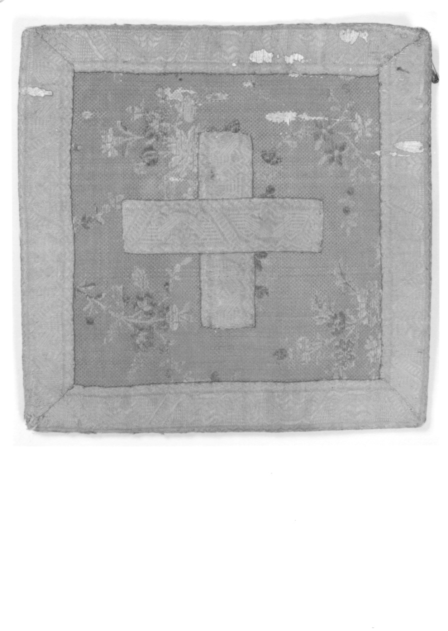 borsa del corporale, elemento d'insieme - manifattura italiana (sec. XVIII)