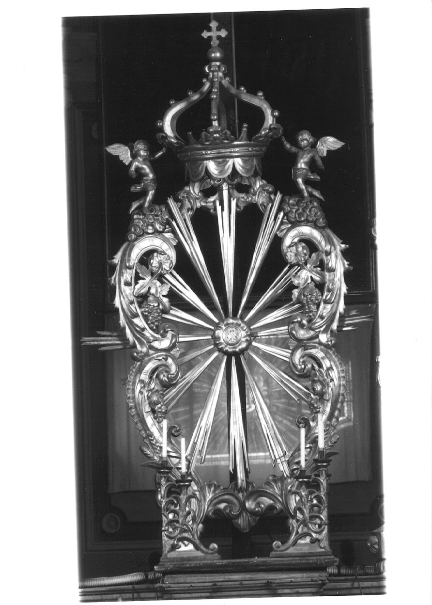 tronetto per esposizione eucaristica, insieme di Minoja Giovanni (sec. XIX)