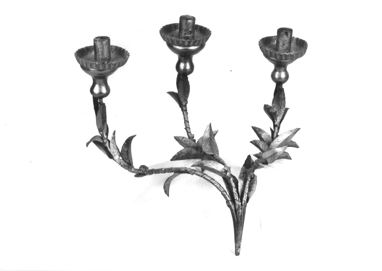 candeliere da parete, serie - bottega piemontese (seconda metà sec. XIX)