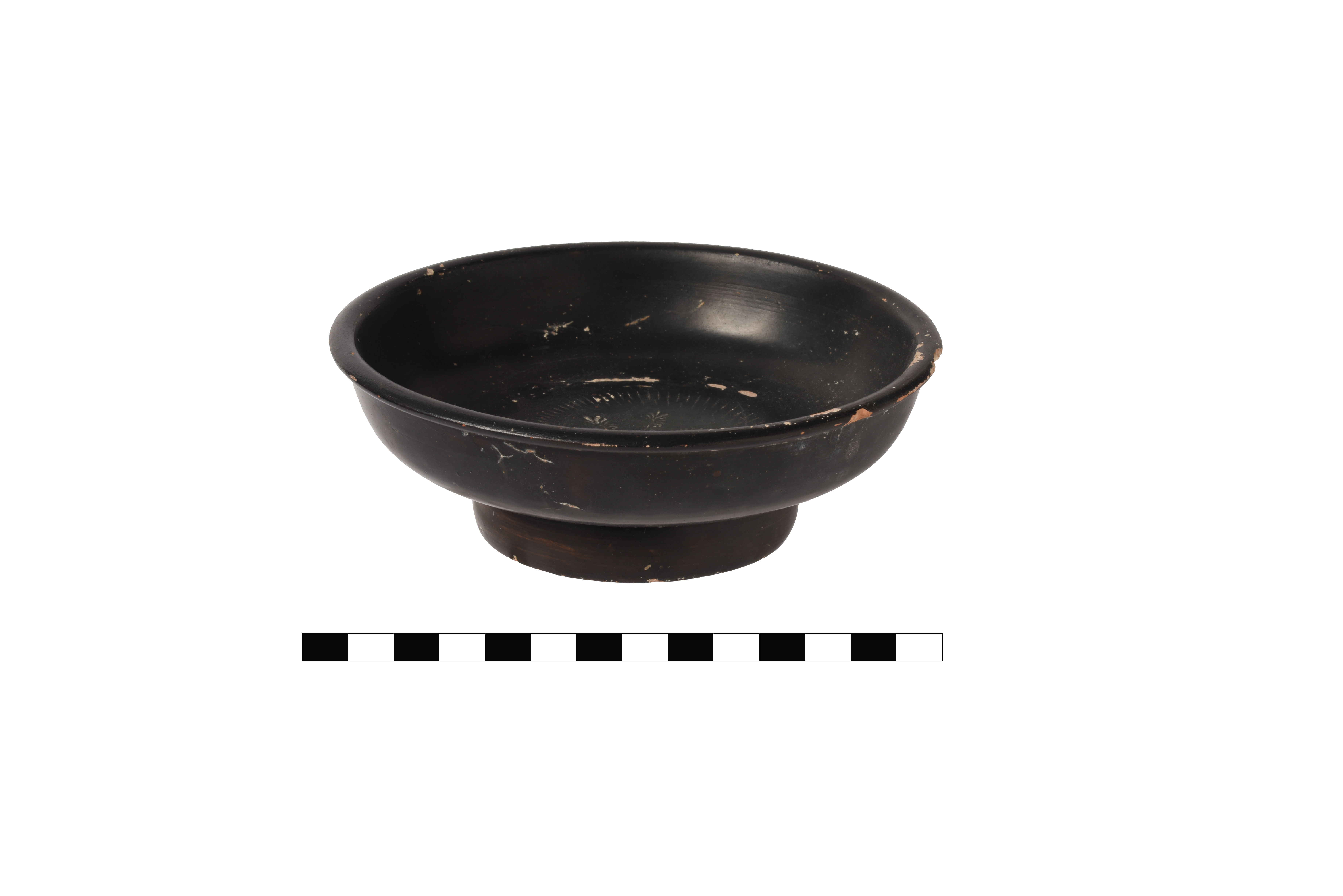 coppa/ a vernice nera, a decorazione stampigliata, Morel 2732a 1 - ambito punico-romano (III sec. a.C)