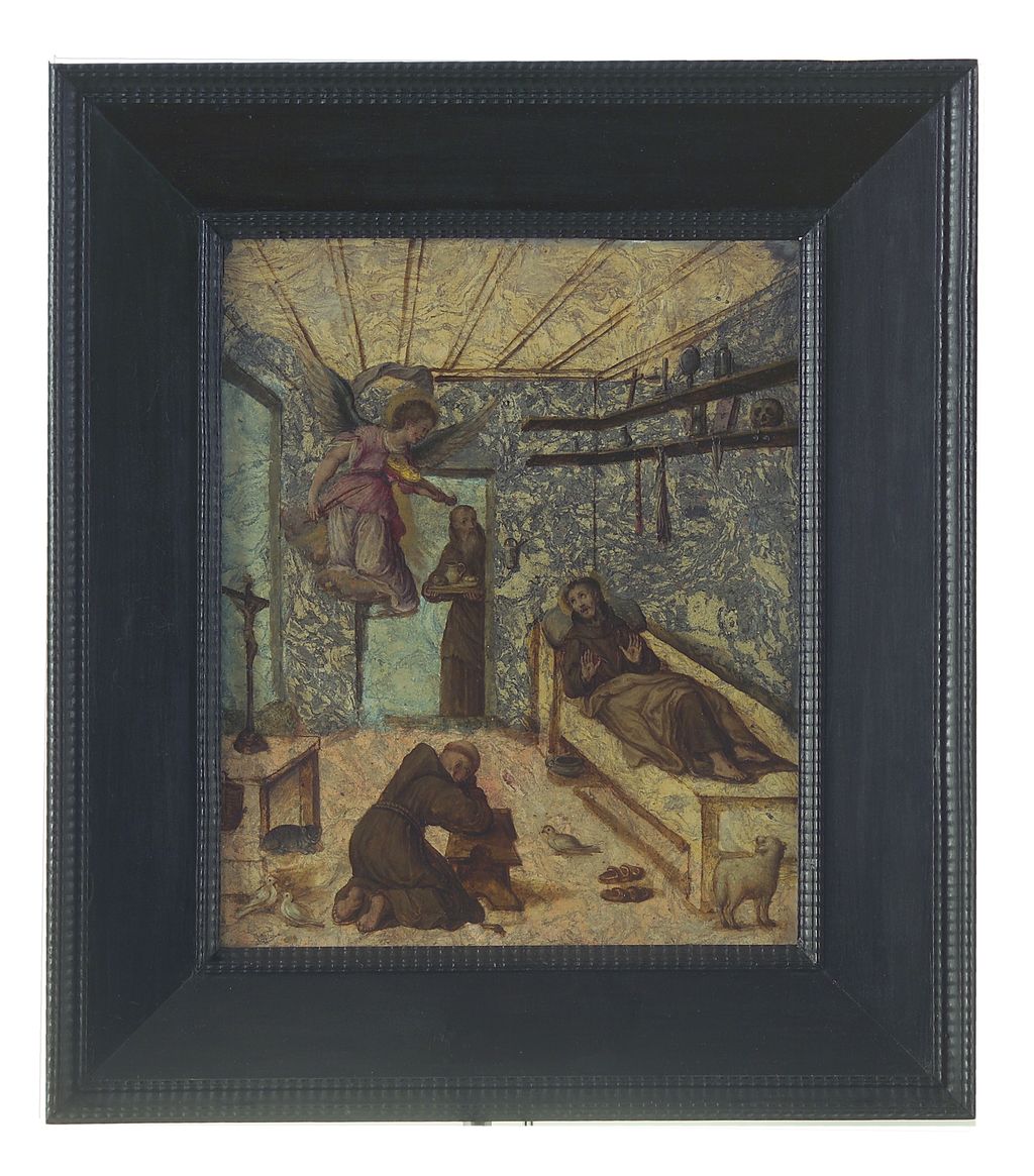 visione di San Francesco d'Assisi alla Porziuncola (dipinto) - ambito toscano (sec. XVII)