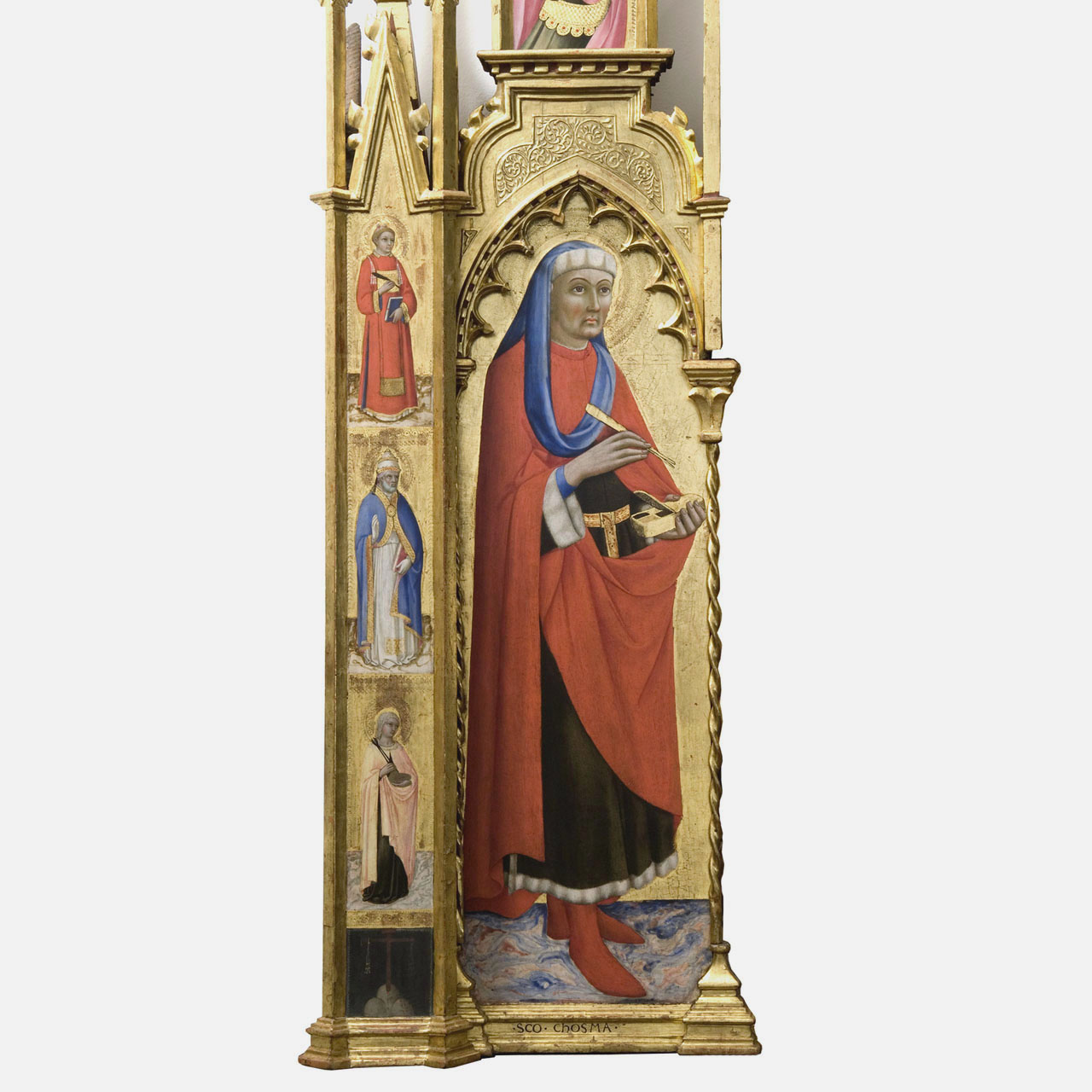 Pala dei Santi Cosma e Damiano, San Cosma (scomparto di polittico, elemento d'insieme) di Sano di Pietro (sec. XV)