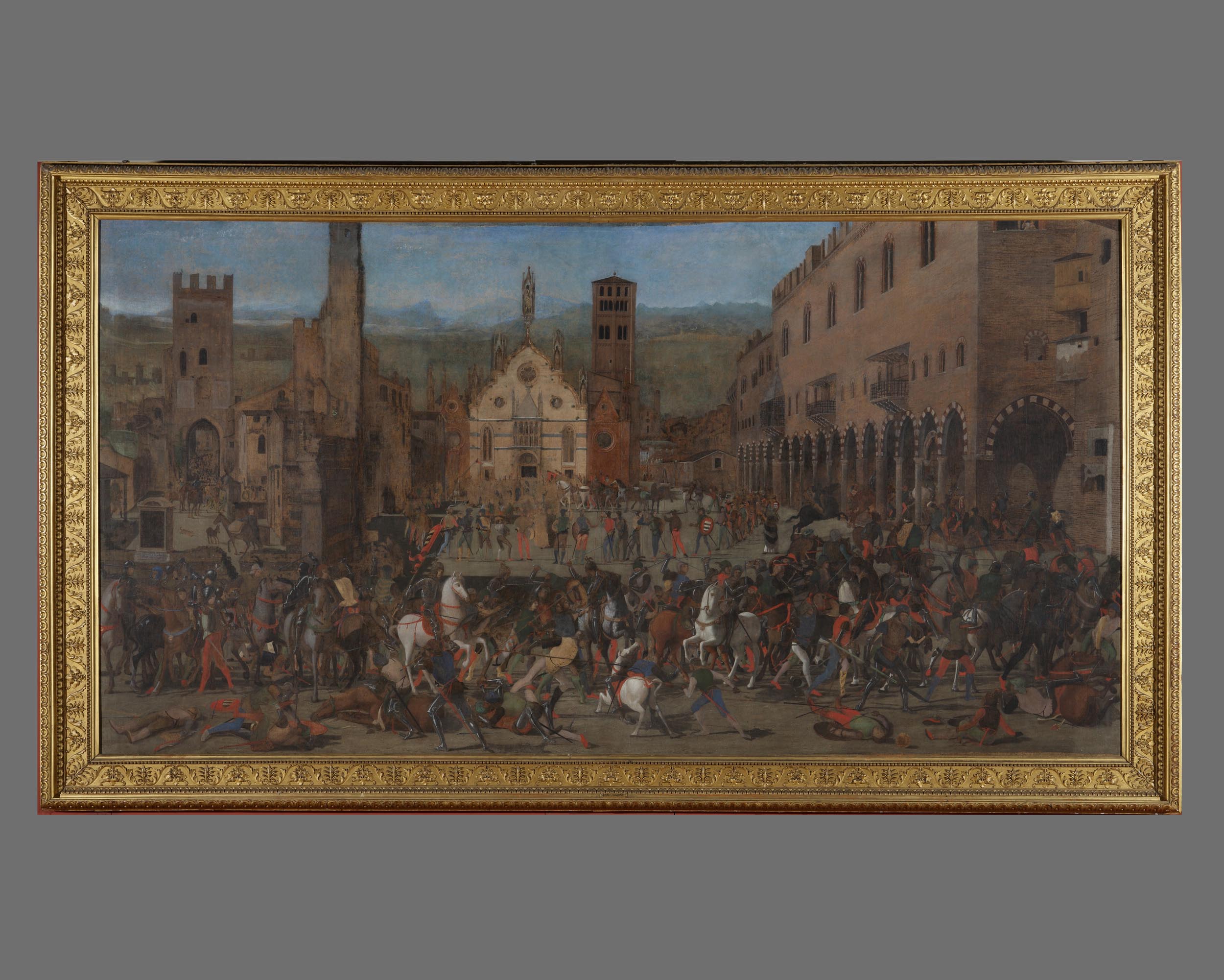 La cacciata dei Bonacolsi, La cacciata dei Bonacolsi (dipinto, opera isolata) di Morone Domenico (sec. XV)
