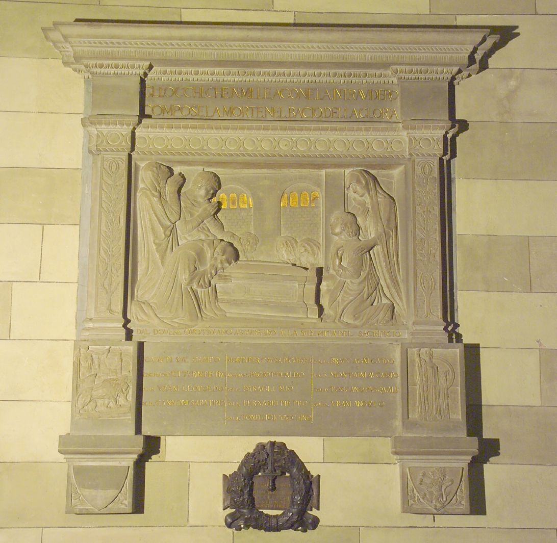 allegoria della morte del soldato, allegoria della Patria (monumento ai caduti - a lapide) di Brogi Ettore (sec. XX)