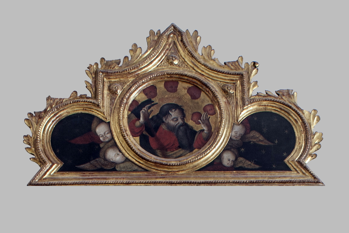 Dio Padre (cimasa, elemento d'insieme) di Nicola di Maestro Antonio di Ancona (attribuito) - ambito marchigiano (ultimo quarto sec. XV)