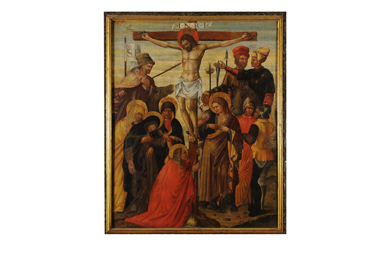 Crocifissione (dipinto, elemento d'insieme) di Alberti Antonio di Guido detto Antonio da Ferrara (attribuito) - ambito emiliano (secondo quarto sec. XV)