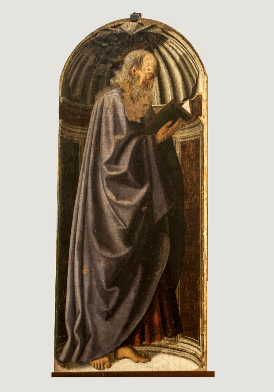 San Giacomo (dipinto, elemento d'insieme) di Santi Giovanni (attribuito) - ambito marchigiano (seconda metà sec. XV)