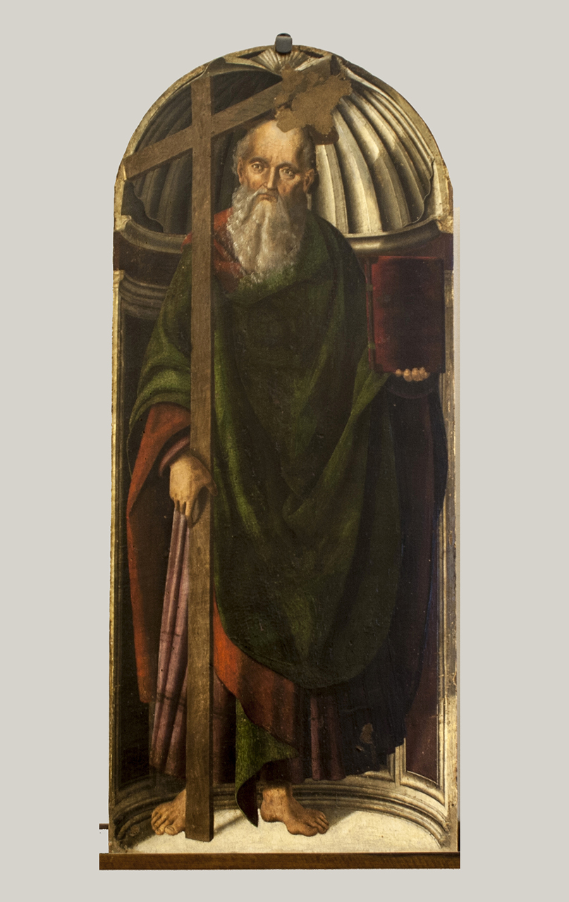 San Giuda Taddeo (dipinto, elemento d'insieme) di Santi Giovanni (attribuito) - ambito marchigiano (seconda metà sec. XV)