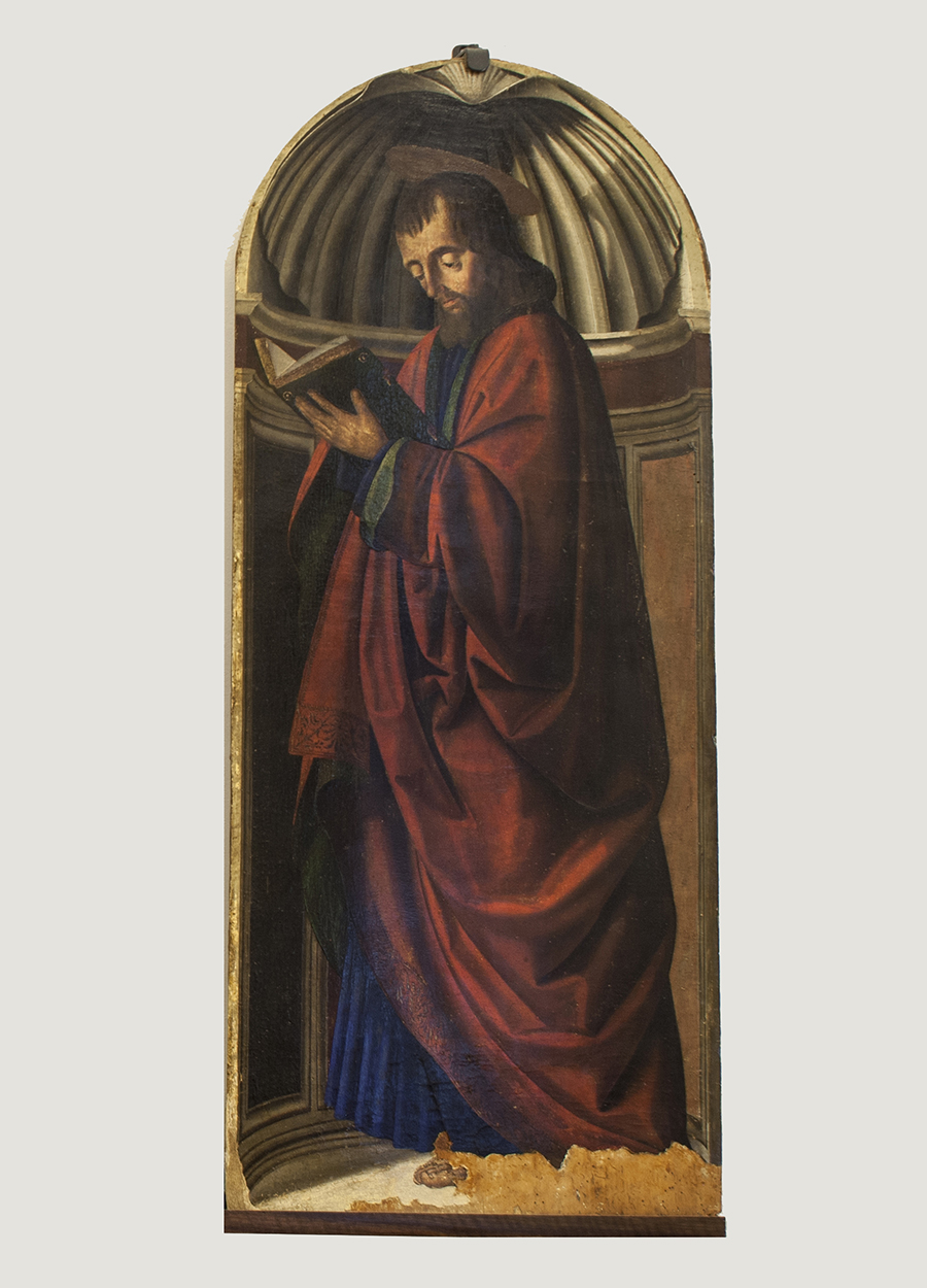 San Paolo (dipinto, elemento d'insieme) di Santi Giovanni (attribuito) - ambito marchigiano (seconda metà sec. XV)