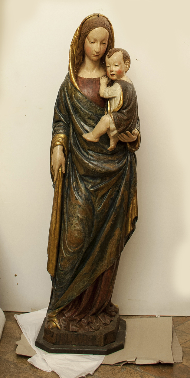 Madonna con Bambino (statua, opera isolata) - ambito marchigiano (seconda metà sec. XV)