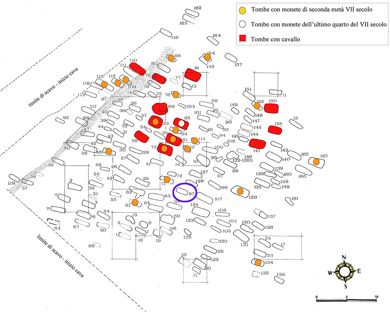 n. 82/Vicenne (tomba, area ad uso funerario) - Campochiaro (CB)  (inizio Altomedioevo)