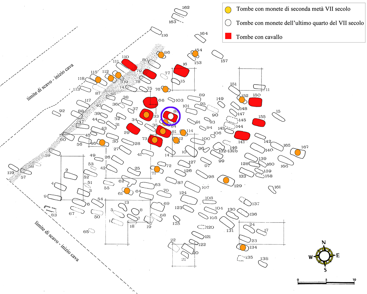 n. 85/Vicenne (tomba, area ad uso funerario) - Campochiaro (CB)  (inizio Altomedioevo)