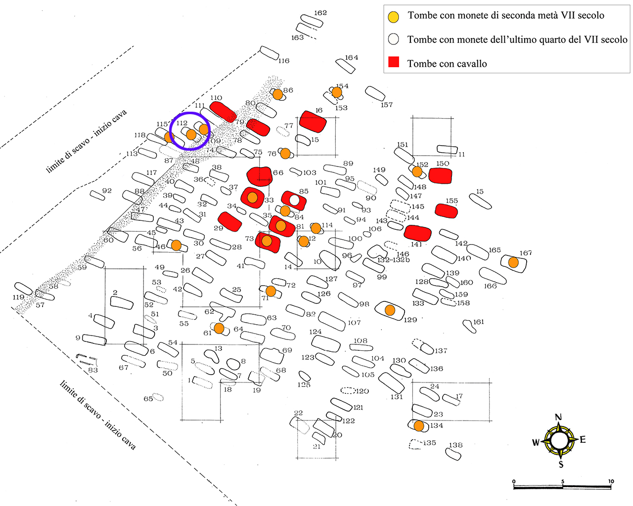 n.112 /Vicenne (tomba, area ad uso funerario) - Campochiaro (CB)  (seconda metà Altomedioevo)