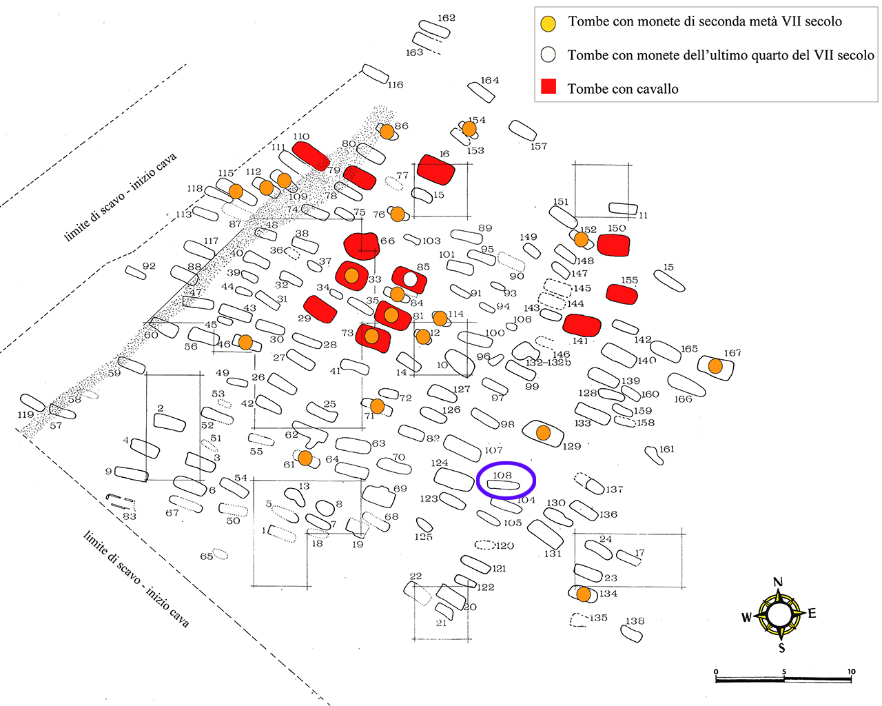 n. 108/Vicenne (tomba, area ad uso funerario) - Campochiaro (CB)  (seconda metà Altomedioevo)