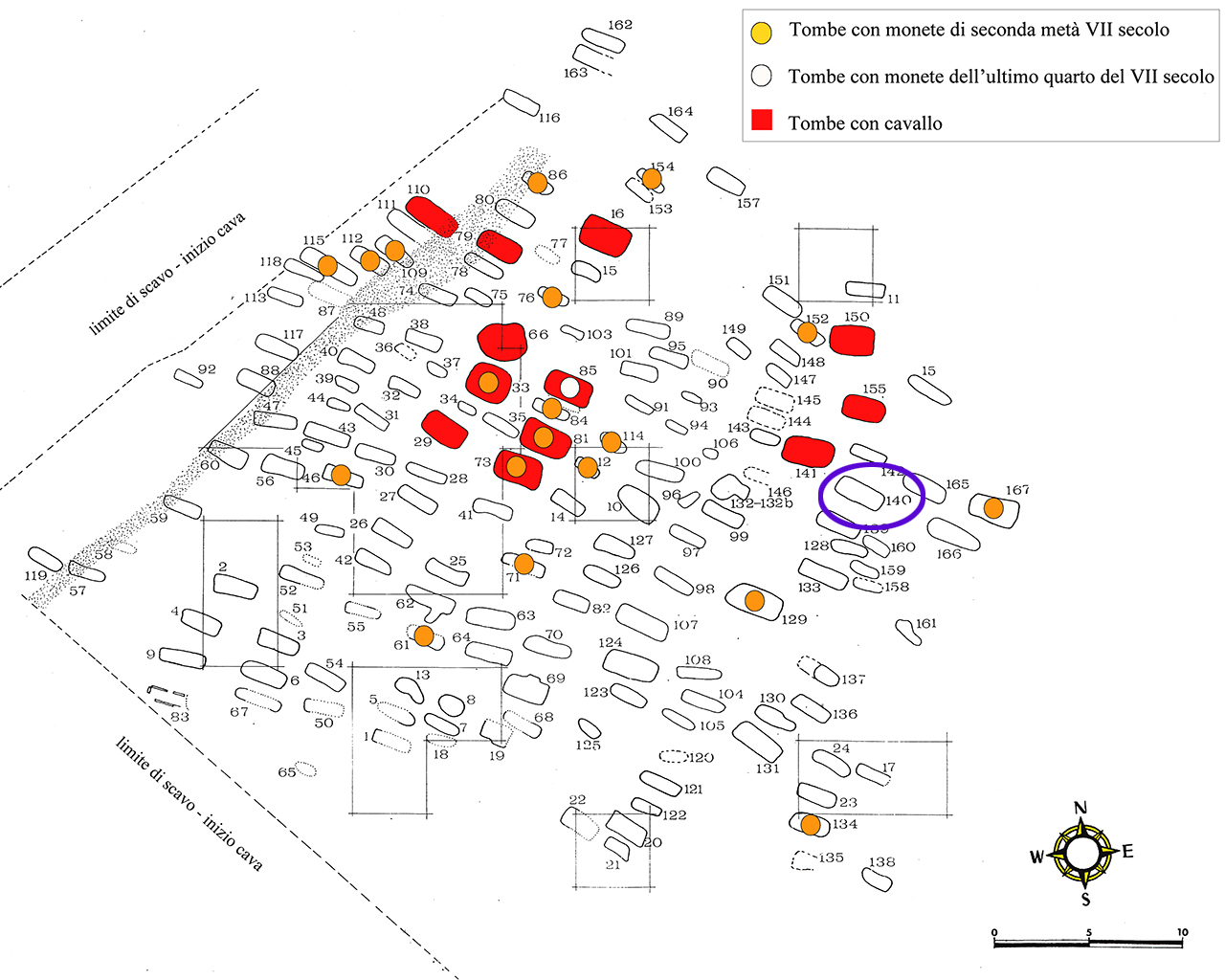 n.140/Vicenne (tomba, area ad uso funerario) - Campochiaro (CB)  (seconda metà Altomedioevo)